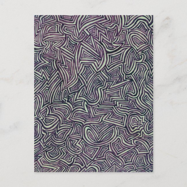 Schwarz-Weiß-Labyrinth Postkarte (Vorderseite)