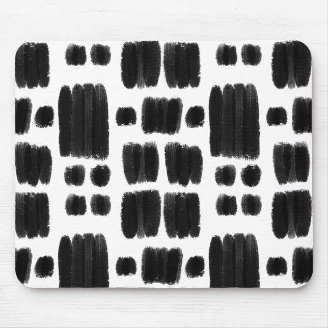 Schwarz-weiß lackierte Formen Mousepad (Vorne)