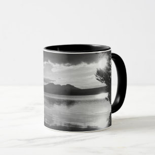 Schwarz-Weiß-Landschaft Foto Tasse