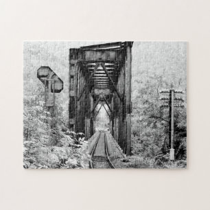 Schwarz-Weiß-Landschaft Puzzle