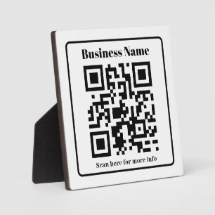 Schwarz-Weiß-Landschaftsbau-QR-Code-Schild Fotoplatte