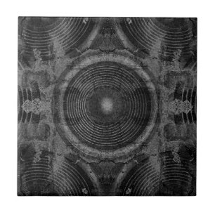 Schwarz-Weiß-Lautsprecher Fliese