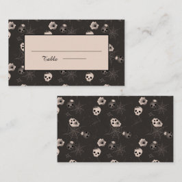 Schwarz-Weiß-Leckerbissen-Muster Platzkarte
