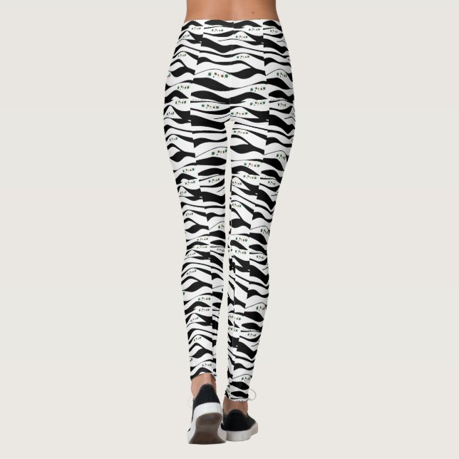 Schwarz/Weiß Leggings (Rückseite)