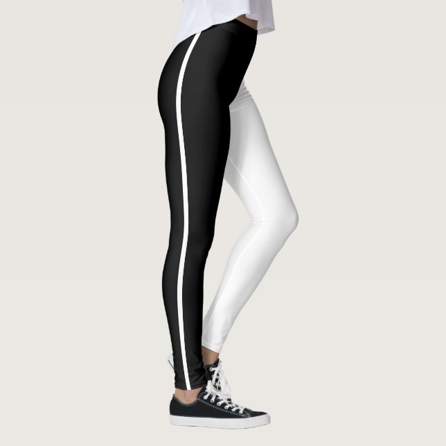 Schwarz-Weiß-Leggings Auge für Einfachheit Leggings (Rechts)