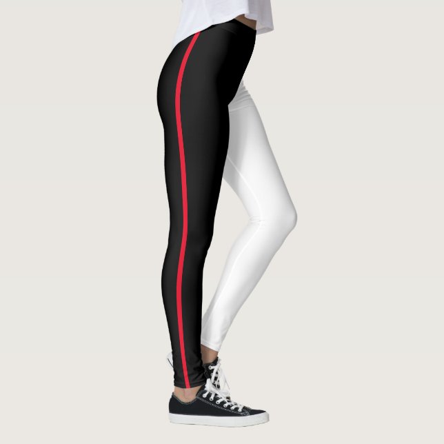 Schwarz-Weiß-Leggings Auge für Einfachheit Leggings (Rechts)