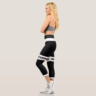 Schwarz-Weiß-Leggings Capri Leggings