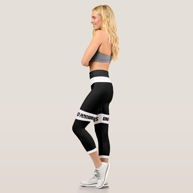 Schwarz-Weiß-Leggings Capri Leggings (Links)