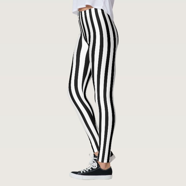 Schwarz-Weiß-Leggings Leggings (Links)