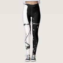 Schwarz-Weiß-Leggings