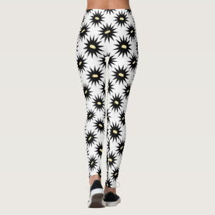 Schwarz-Weiß-Leggings Leggings