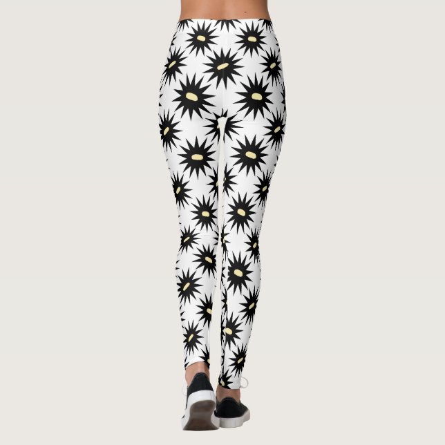 Schwarz-Weiß-Leggings Leggings (Rückseite)