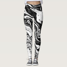 Schwarz-Weiß-Leggings