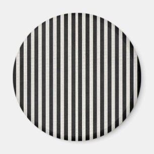 Schwarz-Weiß Leinenoptik Klassischer senkrechter S Magnet