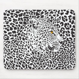 Schwarz-Weiß-Leopard-Abbildung 2 Mousepad