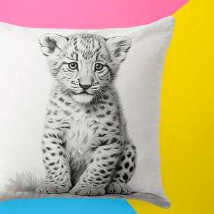 Schwarz-Weiß-Leopard-Keuppenkiefer Kissen