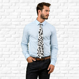 Schwarz-Weiß-Leopard Krawatte