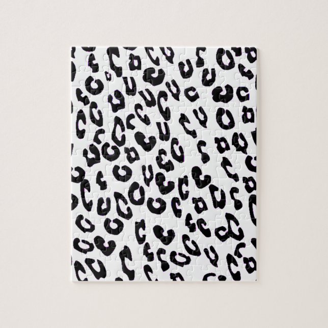 Schwarz-Weiß-Leopard Puzzle (Vertikal)