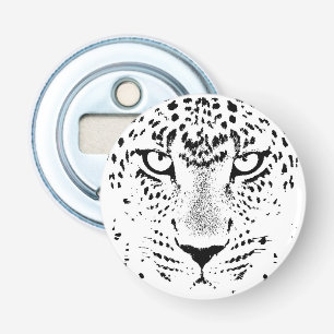 Schwarz-Weiß-Leoparden Flaschenöffner