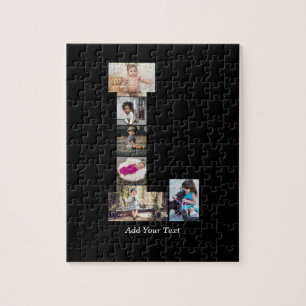 Schwarz-Weiß-Letter-L-FotoCollage Puzzle