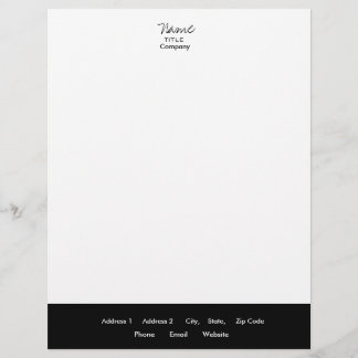 Schwarz-Weiß-Letterhead Trendy Minimal Briefbogen