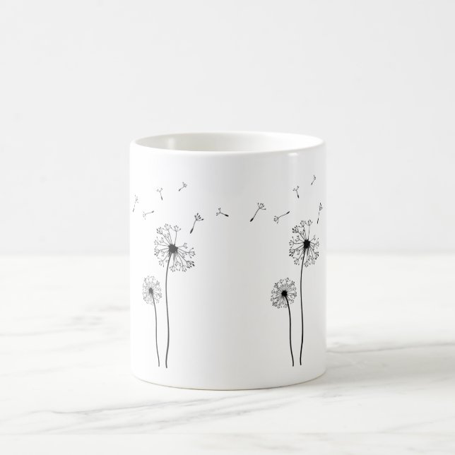 Schwarz-Weiß-Leuchter bläst im Wind Kaffeetasse (Mittel)