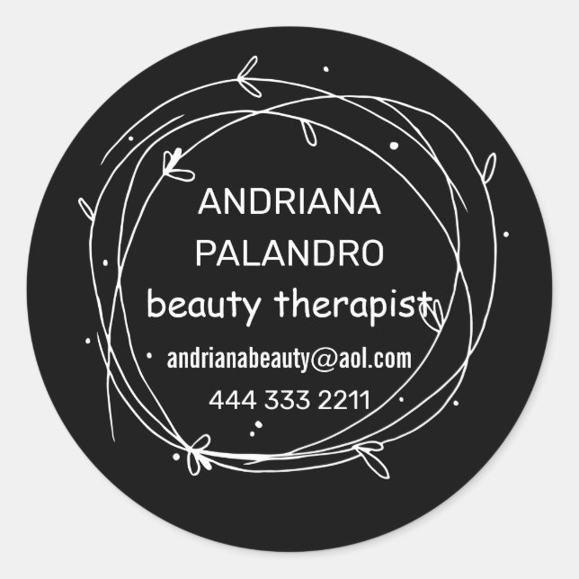 Schwarz-Weiß-Leuchtfeuerlogo Runder Aufkleber (Vorderseite)