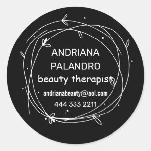 Schwarz-Weiß-Leuchtfeuerlogo Runder Aufkleber