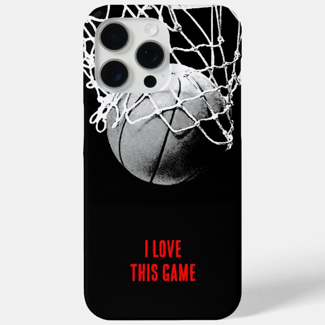 Schwarz-Weiß-Liebe Basketball Case-Mate iPhone Hülle (Rückseite)