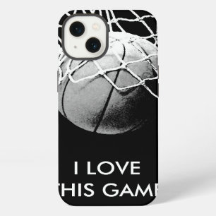 Schwarz-Weiß-Liebe Basketball iPhone Hülle
