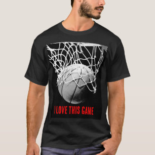 Schwarz-Weiß-Liebe Basketball T-Shirt