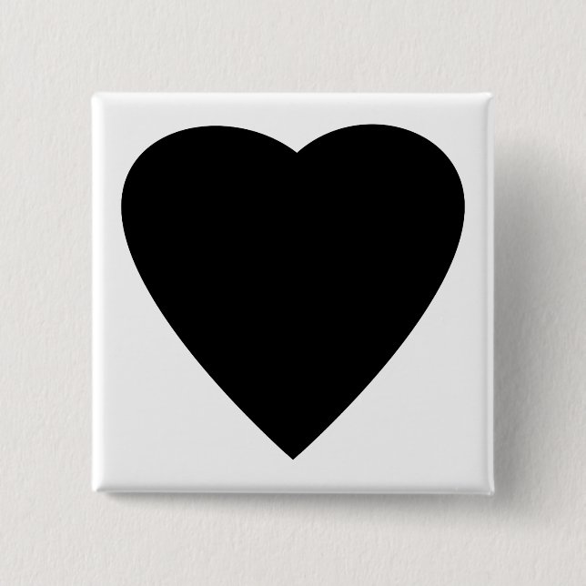 Schwarz-Weiß-Liebe Herzdesign. Button (Vorderseite)