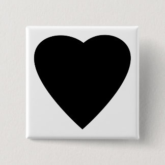 Schwarz-Weiß-Liebe Herzdesign. Button