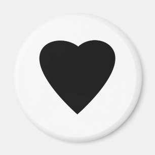Schwarz-Weiß-Liebe Herzdesign. Magnet