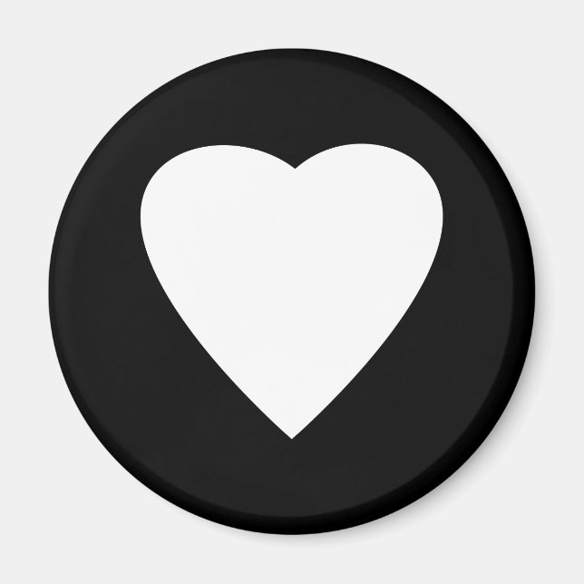 Schwarz-Weiß-Liebe Herzdesign. Magnet (Vorne)