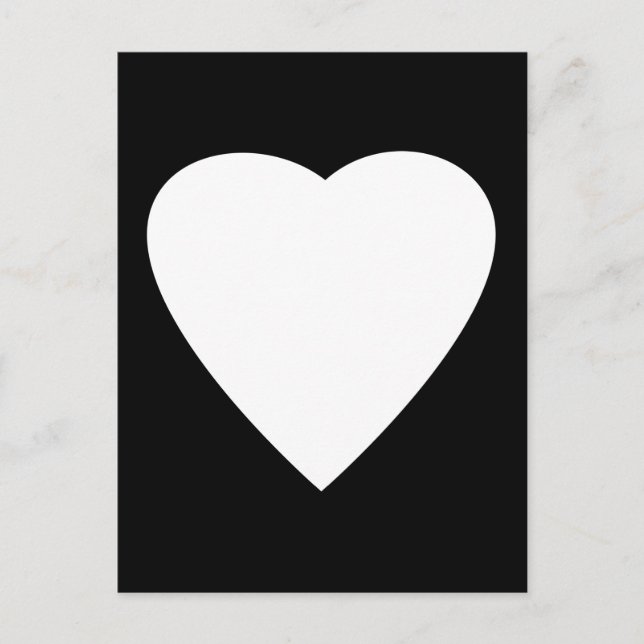 Schwarz-Weiß-Liebe Herzdesign. Postkarte (Vorderseite)