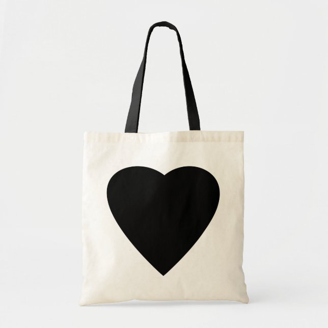 Schwarz-Weiß-Liebe Herzdesign. Tragetasche (Vorne)