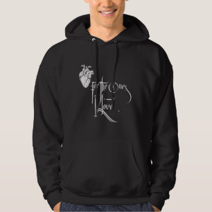 Schwarz-Weiß-Liebe-Hoodie Hoodie