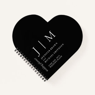 Schwarz-Weiß-Liebe Notizbuch