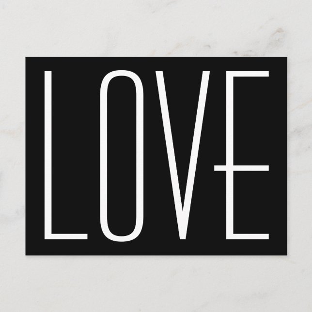 Schwarz-Weiß-Liebe Save the Date Ankündigungspostkarte (Vorderseite)