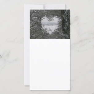 Schwarz-Weiß-Liebe Schnee Foto Urlaub Feiertagskarte