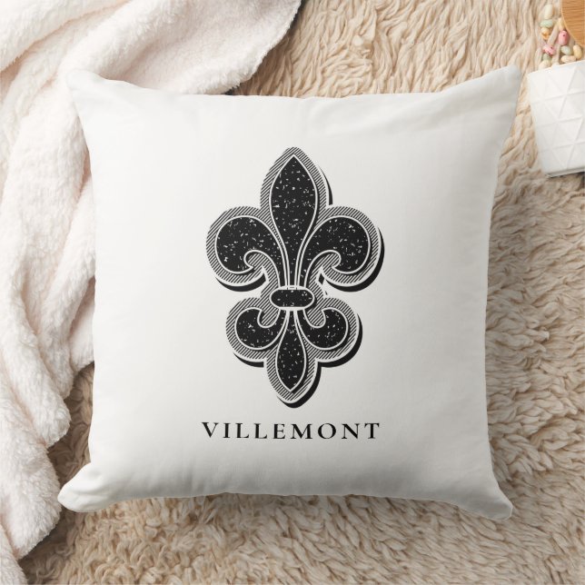 Schwarz-Weiß-Lilie Kissen (Decke)