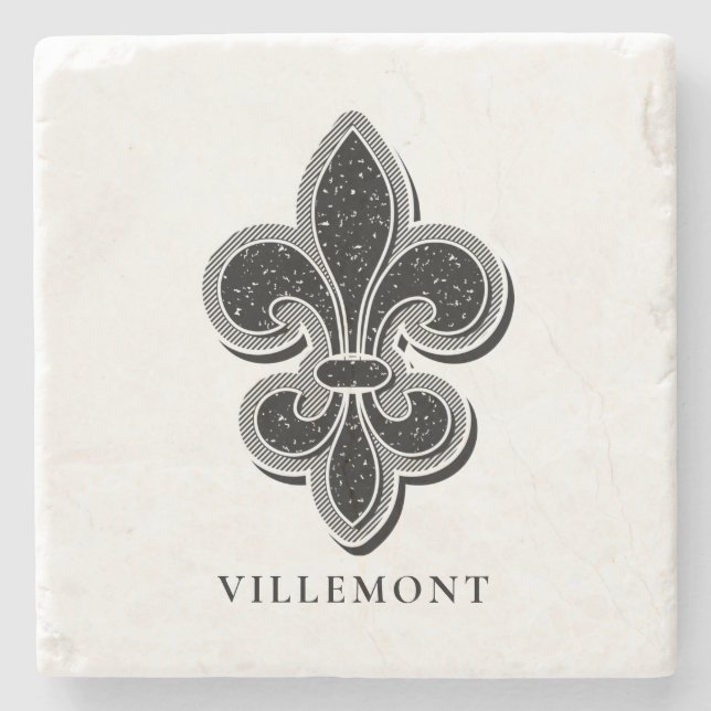 Schwarz-Weiß-Lilie Steinuntersetzer (Vorderseite)