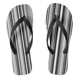 Schwarz-Weiß-Linien Flip Flops