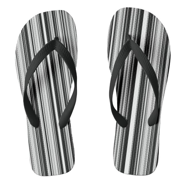 Schwarz-Weiß-Linien Flip Flops (Fußbett)