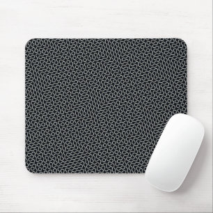 Schwarz-Weiß-Liniendesign Mousepad