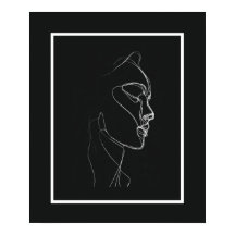 Schwarz-Weiß-Linienkunst Frauen Linienplakat
