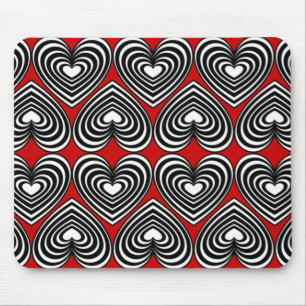 Schwarz-Weiß-Linse Mousepad