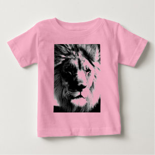 Schwarz-Weiß-Lion Baby T-shirt