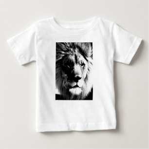 Schwarz-Weiß-Lion Baby T-shirt